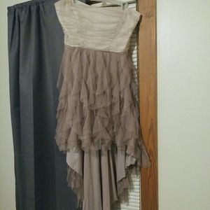 Deb Plus high-low prom dress